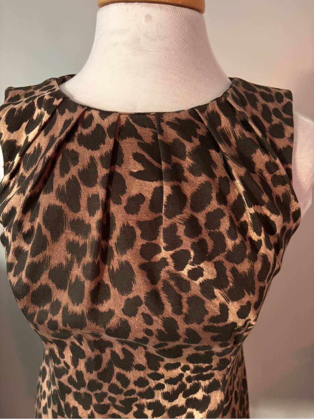 Michael Kors Brown and Black Leopard Midi Dress